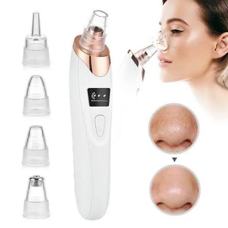 5-in-1 Blackhead Remover Machine Rechargeable – Face Pore Vacuum Suction Cleaner with 5 Replacement Heads