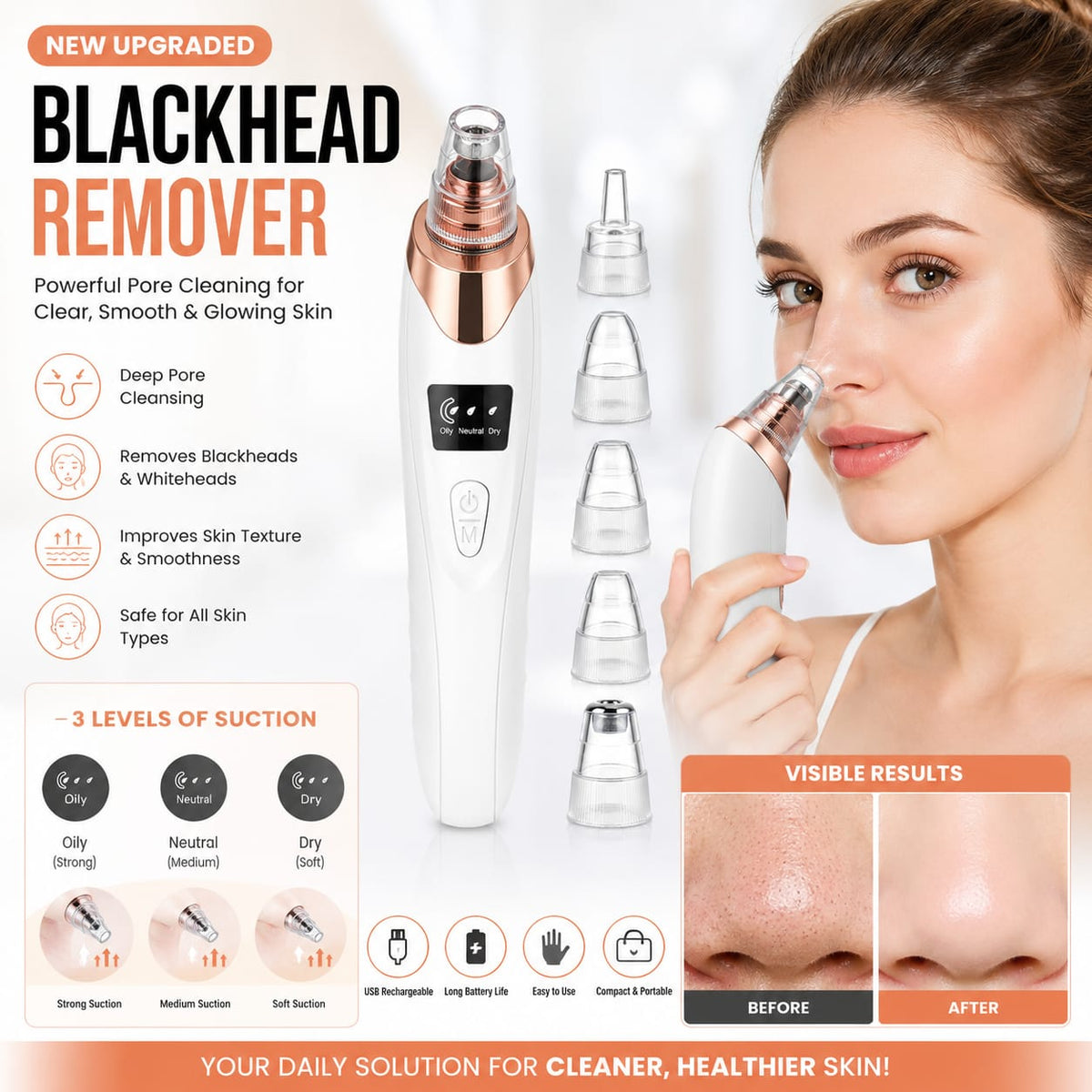 5-in-1 Rechargeable Blackhead Remover