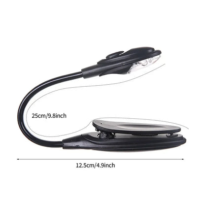 USB Mini LED Book Night 3 Light Color Adjustable Brightness Clip-On Study Reading Lamp Rechargeable for Travel Bedroom Reading