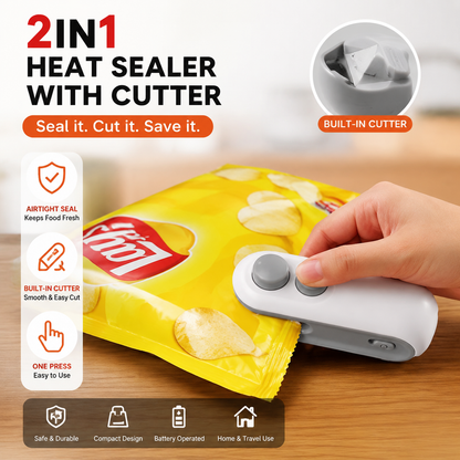 Portable Rechargeable Mini Bag Sealer – Handheld Heat Sealing Machine