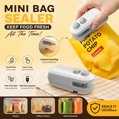 Portable Rechargeable Mini Bag Sealer – Handheld Heat Sealing Machine